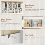 TEENFON 69" Tall Bookshelf and Bookcase, 5 Tier Floor Standing Bookshelves - Image 6