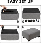 CAROLMADE Small Foot Stool Ottoman Footstool - Image 7