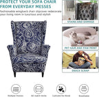 KRFOONN Wingback Chair Covers Slipcovers 2 Piece Stretch Wing Chair Covers - Image 5