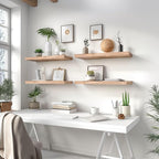 YYWUOJJ Wood Floating Shelves for Wall Decor, Rustic Wall Shelves for Bedroom - Image 4