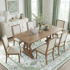 RELEANY Area Rugs 8'x10' Washable Non-Slip, Floral Vintage Distress Print - Image 3