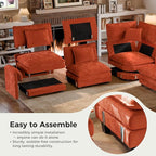 ELUCHANG 150" Oversized V-Shaped Cloud Couch Modular Sectional Sofa - Image 9