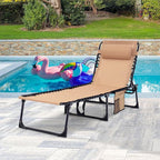 Folding Chaise Lounge Chair Bed - Image 2