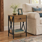 VECELO Nightstands Set of 2, Modern Bedside End Tables, Night Stands - Image 4