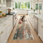 RELEANY Washable Area Rugs 2x9 Non-Slip Modern Abstract Soft by RELEANY