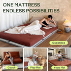 ZonLi Japanese Floor Futon Mattress Twin Size 75"x 39", 100% Cotton Cover 2.5'' - Image 4