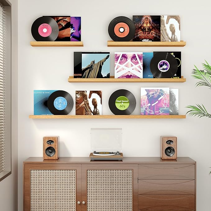 Floating Shelves for Wall, 48 inch Wood Floating Shelves Set of 2, Picture - Image 4