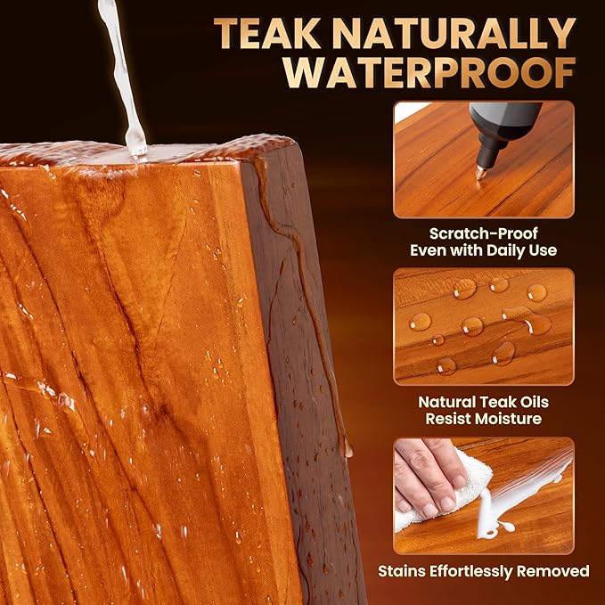 24 Inch Teak Floating Shelves Set of 2 - Image 4
