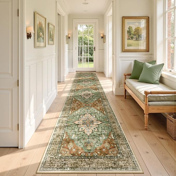 RELEANY Area Rugs 3'x12' Runner Rug Non Slip Washable by RELEANY