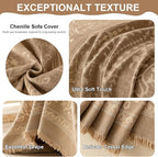 VClife Vintage Floral Boho Couch Cover, Soft Breathable Chenille Sofa Cover - Image 5