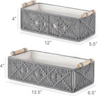 Mkono Macrame Storage Baskets Boho Decor Box Handmade Woven Decorative - Image 6