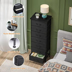 Fixwal Black Tall Skinny Dresser - Image 4