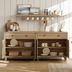 WAMPAT Farmhouse TV Stand for 75 inch TV - Image 8