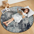RELEANY Washable Area Rugs 4ft Non-Slip Modern Abstract Soft by RELEANY