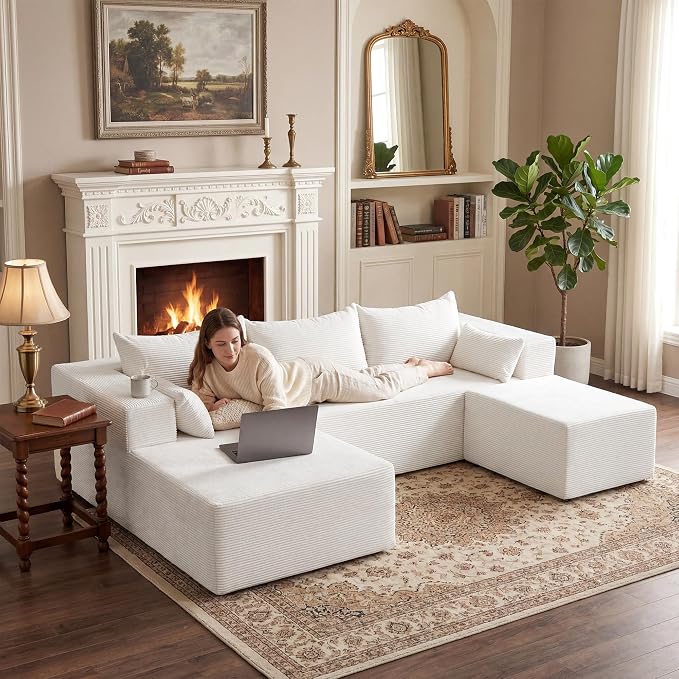 106" Cloud Sectional Boneless Couches - Image 7