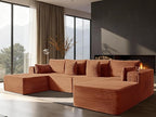 138" Cloud Sectional Couch, Comfort U Shaped Boneless Couch by VYUXWO