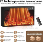 JUMMICO Fireplace TV Stand for 65+ Inch TV - Image 6