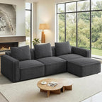 Welzona 103" Sectional Couch, Locked-in Modular Sectional Sofa, Wood Frame by WelzonaDirect