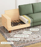 87in Corduroy Couch, Kidirect Sofa No Tool Assembly, Comfy Couches - Image 9