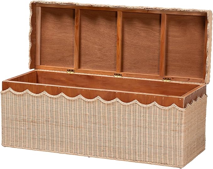 Bali & pari Damita Scallop Natural Rattan Chest - Image 3