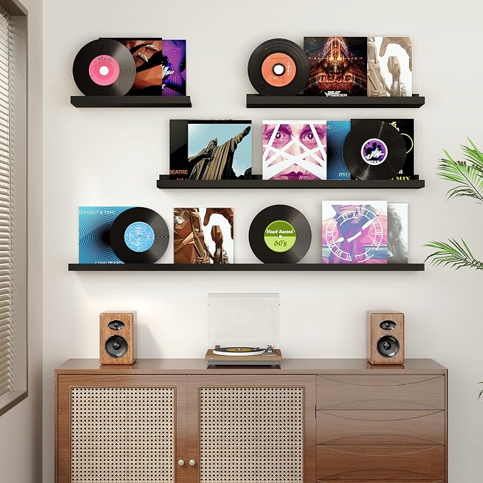 Floating Shelves for Wall, 16 inch Wood Floating Shelves Set of 2, Picture - Image 5
