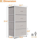 ODK Dresser for Bedroom with 4 Storage Drawers, Small Dresser Chest of Fabric - Image 3