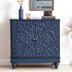 weselon Accent Cabinet with 2 Doors, Luxury Carving Board Storage Sideboard by WelcometoFurnitureSalon