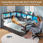 DICTAC Corner Twin Bed Frame - Image 5