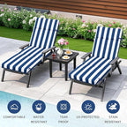 2 Pcs Outdoor Chaise Lounge Cushion 72" x 21" x 3", Folding Patio Lounge Chair - Image 4