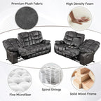 HAOMARKETS 2-Piece Recliner Sofa Set, Include Single Power Recliner Chair - Image 8