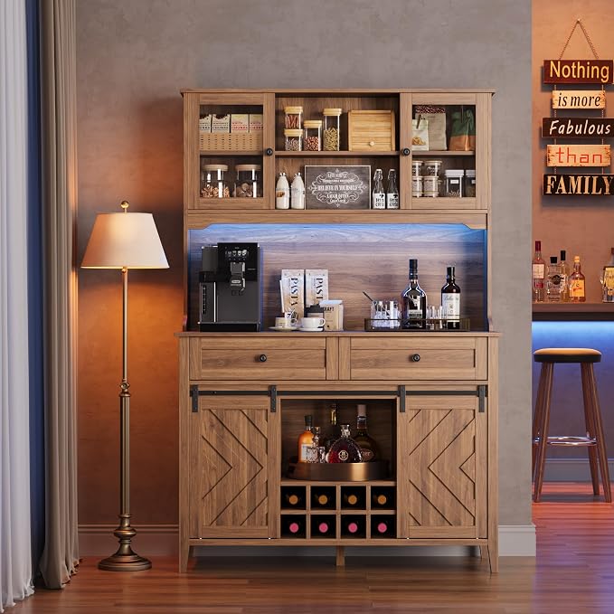 Garvee 72" Farmhosue Bar Cabinet - Image 4
