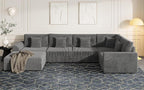 Modular Sectional Sofa, Oversized U Shaped Couch, Convertible Sleeper Sofa - Image 4