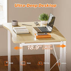 Huuger Folding Desk for Small Spaces, 31.5 Inch Foldable Computer Table - Image 4