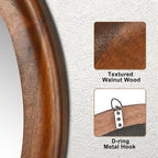 Round Wood Mirror for Wall, 24 Inch Circle Decorative Mirror - Image 4