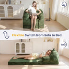MAXYOYO Folding Sofa Bed with Backrest, Boneless Fold Out Couch Bed with Handle - Image 3