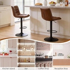 FIRAVOE Counter Height Bar Stools, Swivel Barstools Set of 4 - Image 9
