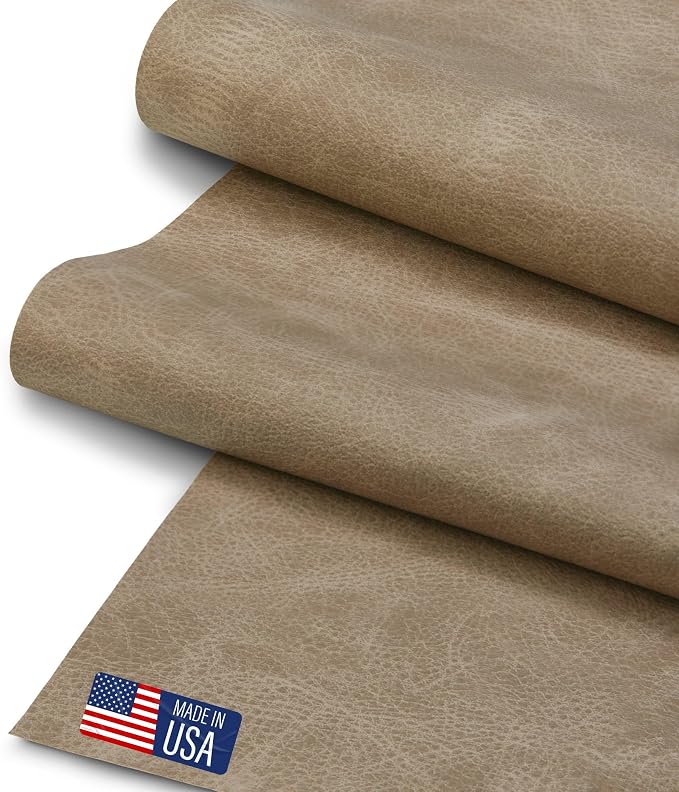 Faux Leather Fabric, Thick Durable Synthetic Repholstery Leather Vinyl by SARANDAVE