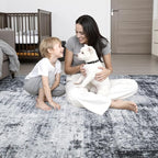 Washable Area Rug 2x3 Entryway Rug: Washable Modern Abstract Soft Thin Rug - Image 8