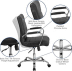 Flash Furniture Whitney Mid-Back Swivel LeatherSoft Desk Chair - Image 10