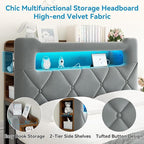 Jocoevol Queen Upholstered LED Bed Frame - Image 6