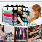Closet Organizers and Storage, 3 Pack Pants-Hangers-Space-Saving, Velvet Non - Image 4