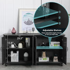 Scurrty 62'' Coffee Bar Cabinet Kitchen - Image 8