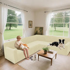 Arfntevss Stretch Sectional Couch Covers L Shaped Corner Sectional Sofa Cover - Image 2