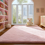 PAGISOFE 3x5 Pink Fluffy Shag Area Rugs - Image 8