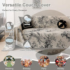 VClife Floral Couch Cover Vintage Rustic Creamy White Sofa Cover - Image 5