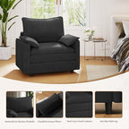 Vesgantti 40" Single Seat Sofa, Comfy Cloud Couch Deep Seat Upholstered Couch - Image 5