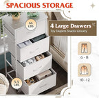 WLIVE Dresser with 4 Drawers, Storage Tower, Organizer Unit, Fabric Dresser - Image 4