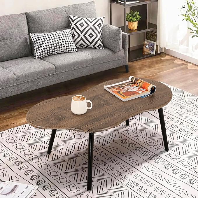 Small Coffee Table Irregular Wood Grain Desktop Coffee Tables Simple Modern - Image 2