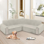 HDCAXKJ Corner Sectional Couch Covers Velvet Stretch L Shape Sofa Cover Soft - Image 6