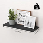 WOPITUES Wood Floating Shelves Set of 6, Shelves - Image 3